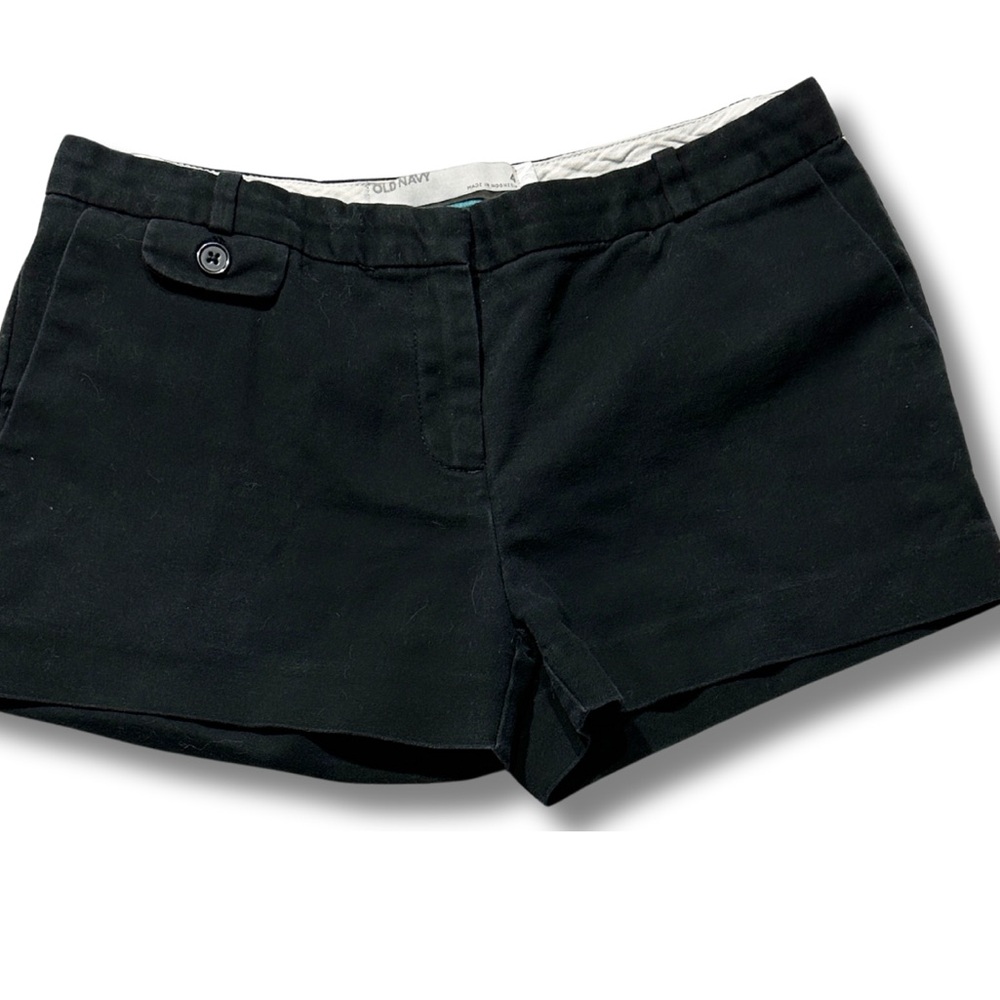 Old Navy Mid Rise Black Cotton Shorts Preloved Women’s Size 4